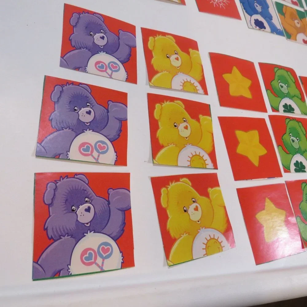 Care Bears Vintage Craft Paper Squares Ephemera Junk Journal Scrapbook Lot